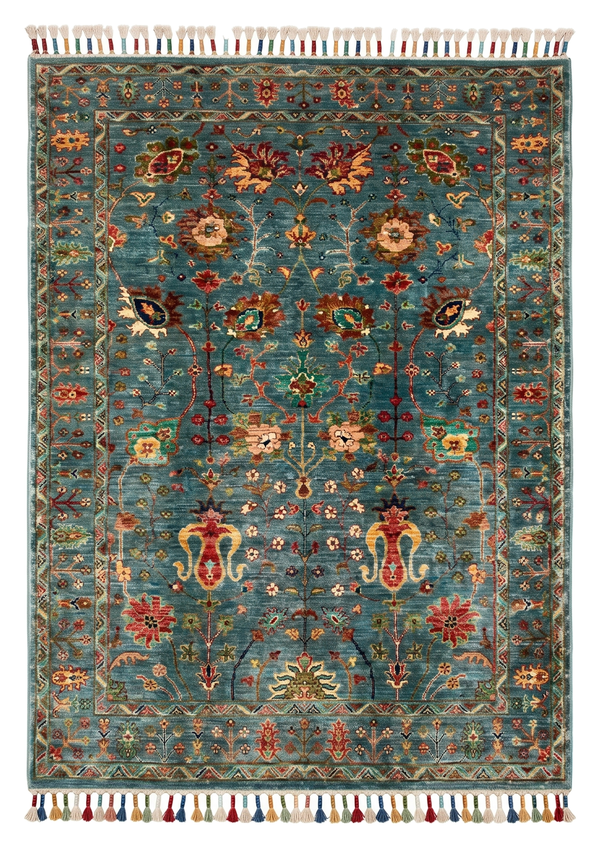 Hand Knotted Chobi Wool Rug 215 CM x 153 CM