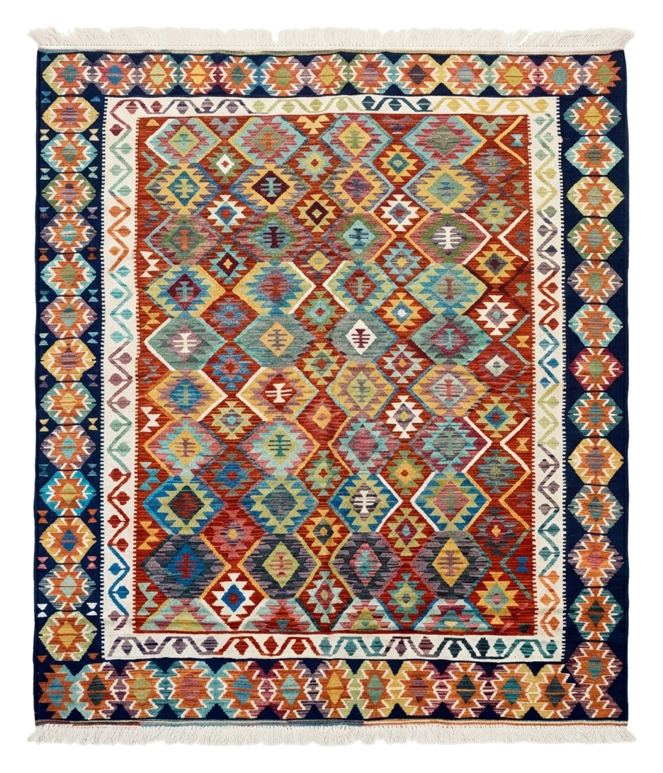 Handmade Afghan Chobi Kilim Rug 345x256 cm KAS#825