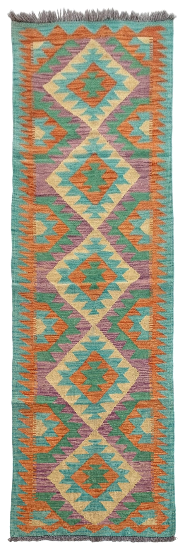 Handmade Flat Weave Kilim Rug 245 CM x 76 CM SK#1066