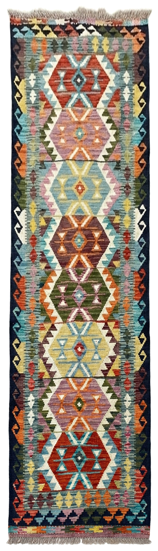 Handmade Flat Weave Kilim Rug 306 CM x 80 CM SK#1058