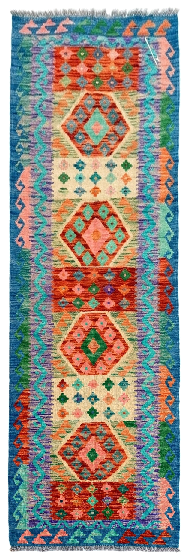 Handmade Flat Weave Kilim Rug 282 CM x 87 CM SK#1062