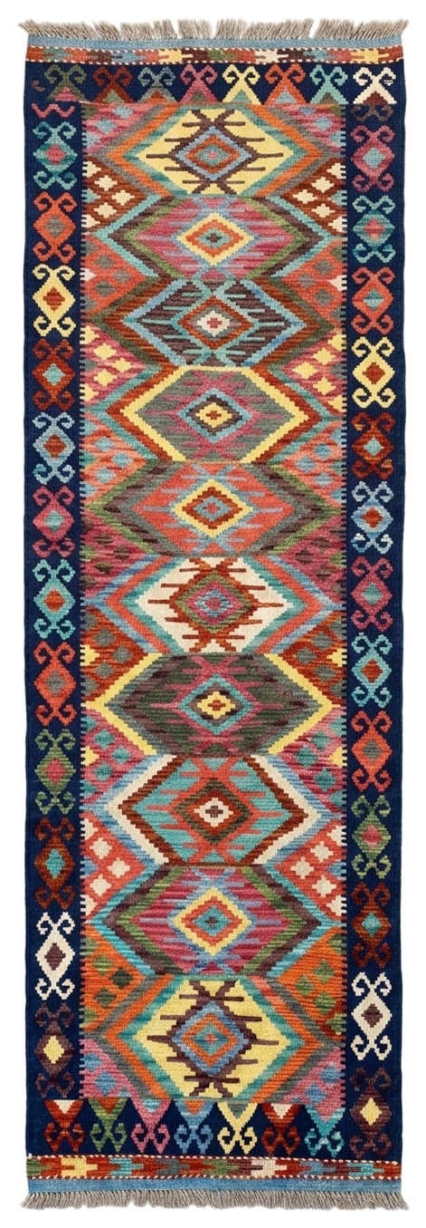 Handmade Flat Weave Kilim Rug 303 CM x 84 CM SK#1059