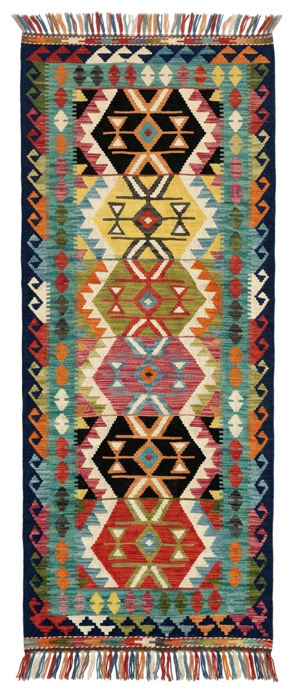 Handmade Flat Weave Kilim Rug 305 CM x 81 CM SK#1060