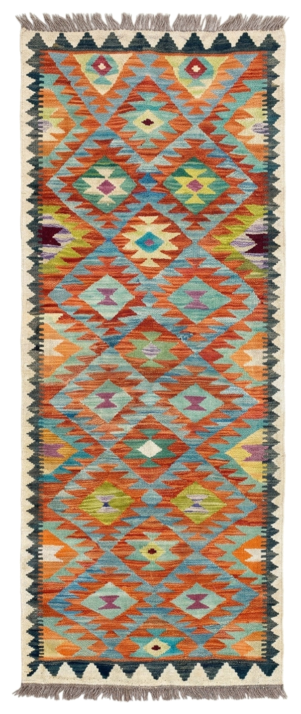 Handmade Flat Weave Kilim Rug 198 CM x 70 CM SK#1070