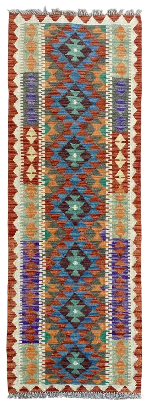 Handmade Flat Weave Kilim Rug 201 CM x 68 CM SK#1073