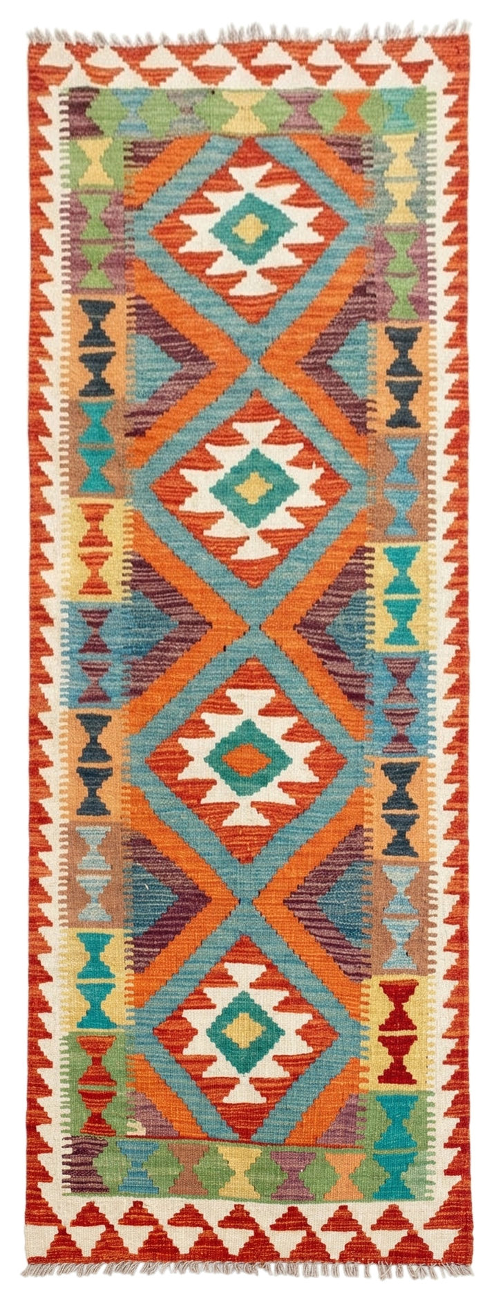 Handmade Flat Weave Kilim Rug 203 CM x 72 CM SK#1069