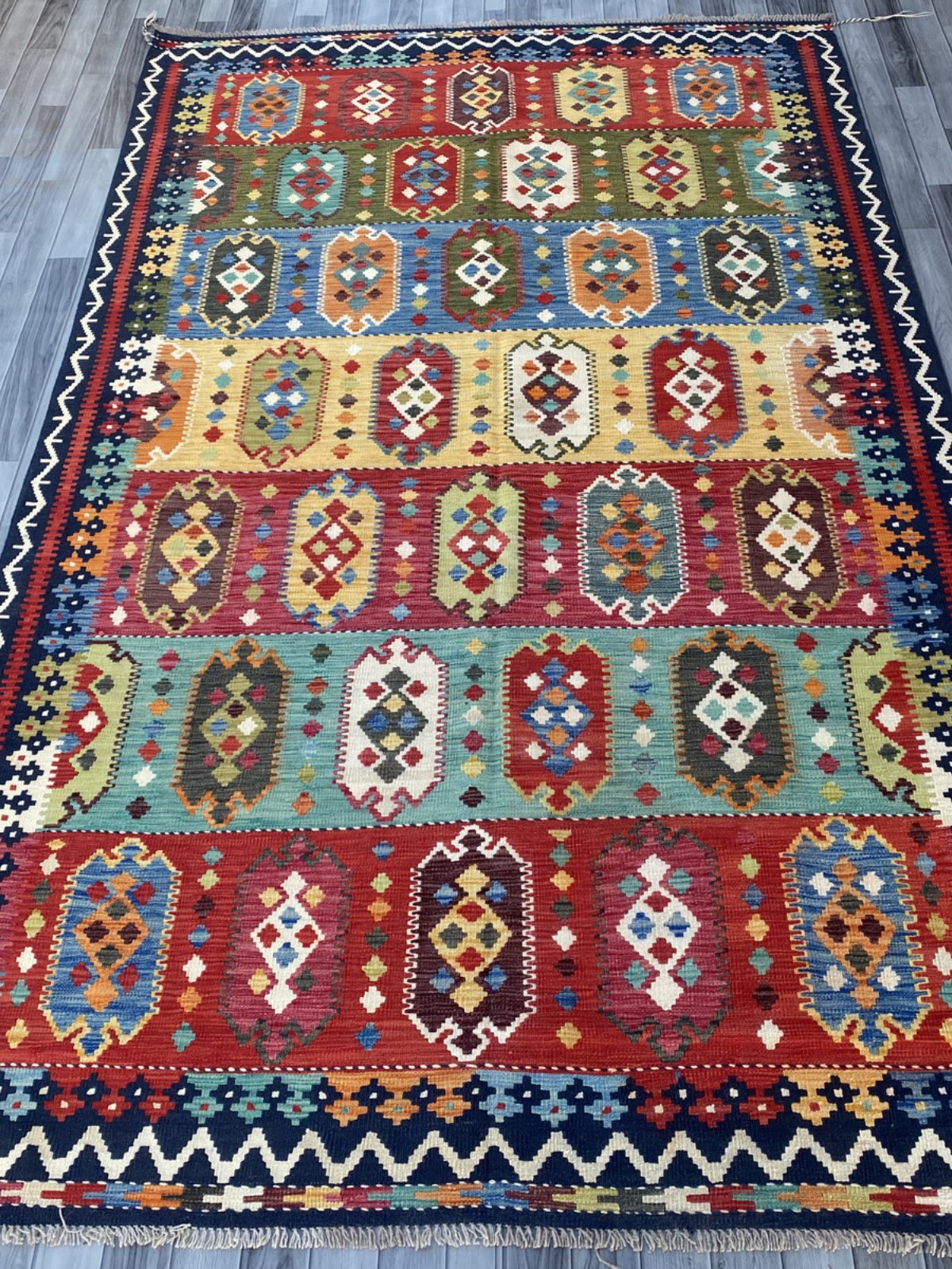 Handmade Flat Weave Kilim Rug ( 338 cm x 201 cm ) SK#1110