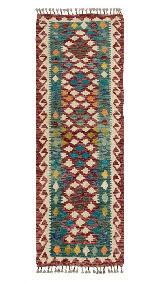 Handmade Flat Weave Kilim Rug  202 cm x 67 cm
