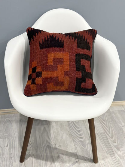 Genuine Afghan Handwoven Traditional Kilim Cushion Cover ( 45 CM X 45 CM ) AF#19