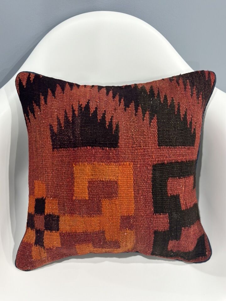 Genuine Afghan Handwoven Traditional Kilim Cushion Cover ( 45 CM X 45 CM ) AF#19